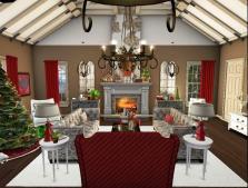 Second Life - Christmas, Room, Living Room, Furniture