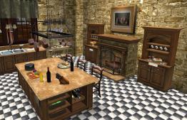 Second Life - Kitchen, Room, Furniture